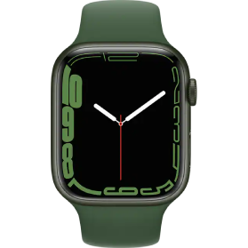 Apple Watch Series 7 41mm aluminium groen 4G met zwart sportbandje