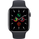 Apple Watch SE 2020 40 mm aluminium noir wifi reconditionné avec bracelet sport noir 
                            