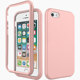 iPhone SE 2016 screenprotector & hoes roze