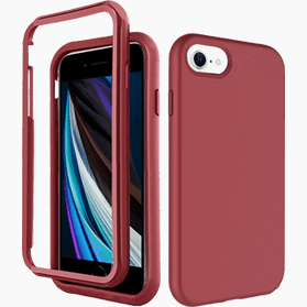 iPhone 7-8-SE2020 screenprotector & hoes rood