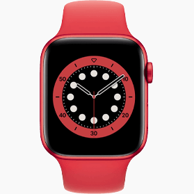 Apple Watch Series 6 40 mm aluminium rouge wifi reconditionné avec bracelet sport rouge 