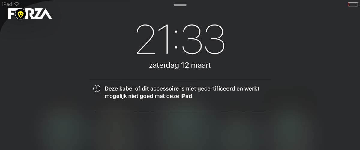 iPhone ondersteunt niet-originele oplader niet